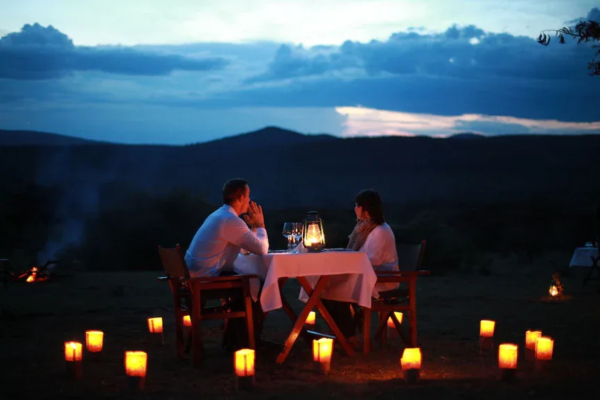 Dinner beneath an African sky